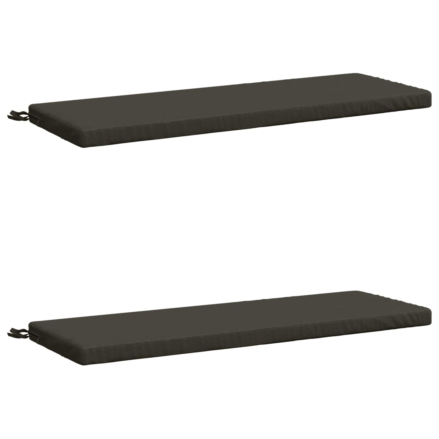 vidaXL 2-Piece Bench Cushions SOEST 2 pcs 100% Polyester Anthracite