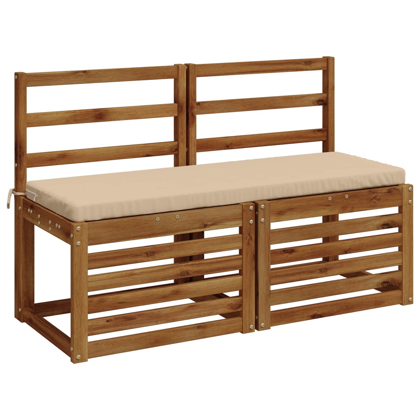 vidaXL 2-Piece Bench Cushions SOEST 2 pcs 100% Polyester Cream