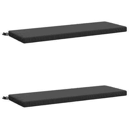 vidaXL 2-Piece Bench Cushions SOEST 2 pcs 100% Polyester Anthracite