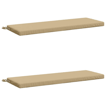 vidaXL 2-Piece Bench Cushions SOEST 2 pcs 100% Polyester Beige