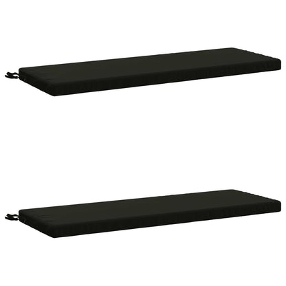 vidaXL 2-Piece Bench Cushions SOEST 2 pcs 100% Polyester Black