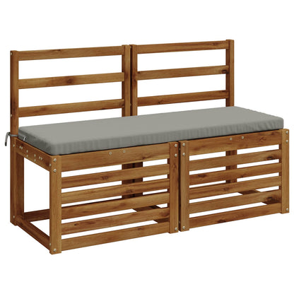 vidaXL 2-Piece Bench Cushions SOEST 2 pcs 100% Polyester Grey