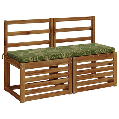 vidaXL Bench Cushion SOEST 100% Polyester Leaf Design 120 x 40 x 5 cm