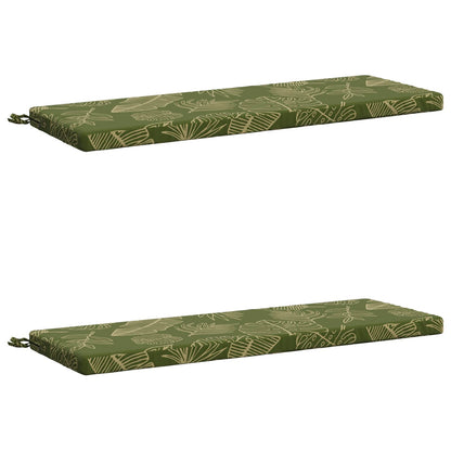 vidaXL 2-Piece Bench Cushions SOEST 2 pcs 100% Polyester Leaf Design