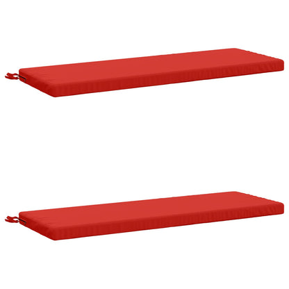 vidaXL 2-Piece Bench Cushions SOEST 2 pcs 100% Polyester Red