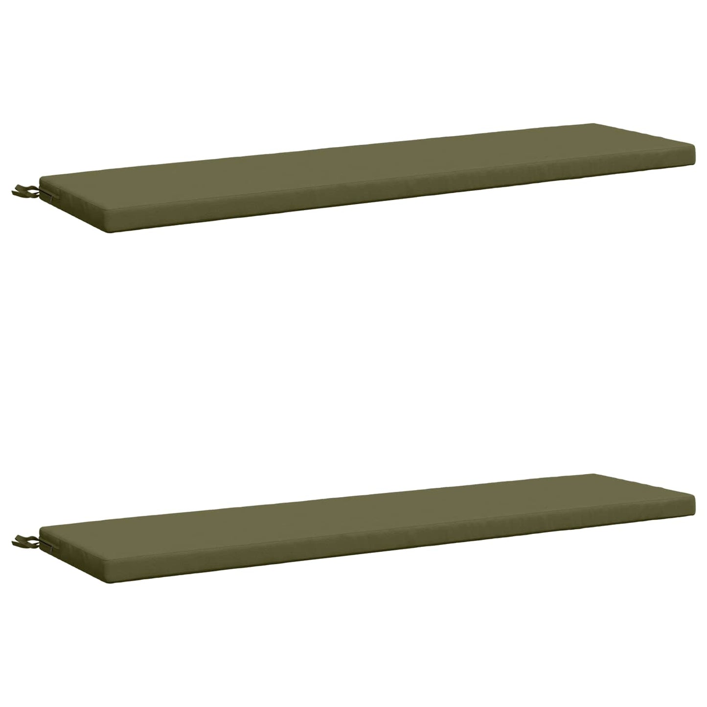 vidaXL 2-Piece Bench Cushions SOEST 2 pcs 100% Polyester Olive Green