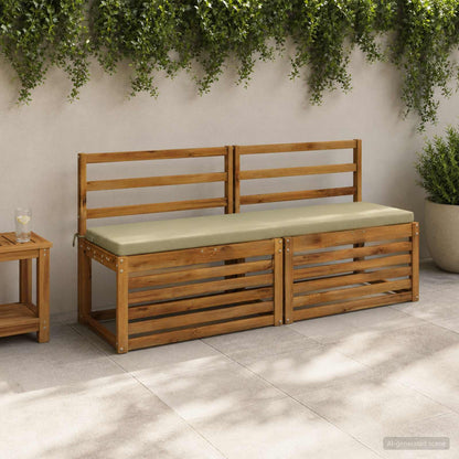 vidaXL 2-Piece Bench Cushions SOEST 2 pcs 100% Polyester Light Green