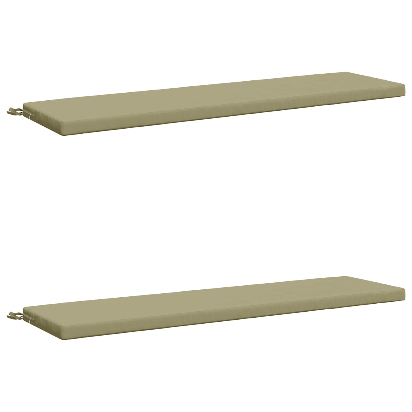 vidaXL 2-Piece Bench Cushions SOEST 2 pcs 100% Polyester Light Green