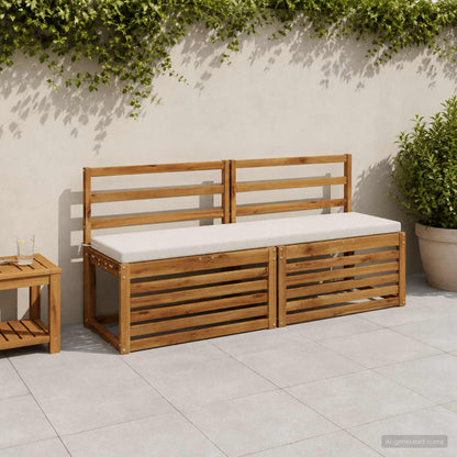 vidaXL 2-Piece Bench Cushions SOEST 2 pcs 100% Polyester White