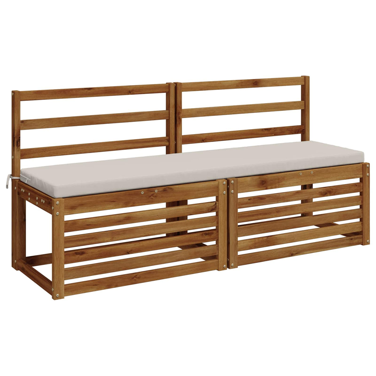 vidaXL Bench Cushion SOEST 100% Polyester White 140 x 40 x 5 cm