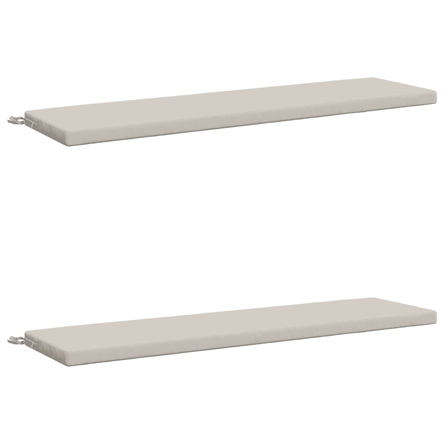 vidaXL 2-Piece Bench Cushions SOEST 2 pcs 100% Polyester White