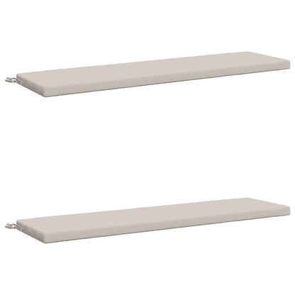 vidaXL 2-Piece Bench Cushions SOEST 2 pcs 100% Polyester White