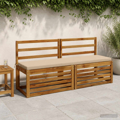 vidaXL 2-Piece Bench Cushions SOEST 2 pcs 100% Polyester Sand