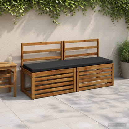 vidaXL 2-Piece Bench Cushions SOEST 2 pcs 100% Polyester Dark Blue