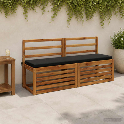vidaXL 2-Piece Bench Cushions SOEST 2 pcs 100% Polyester Black
