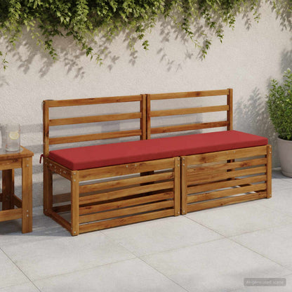 vidaXL 2-Piece Bench Cushions SOEST 2 pcs 100% Polyester Red