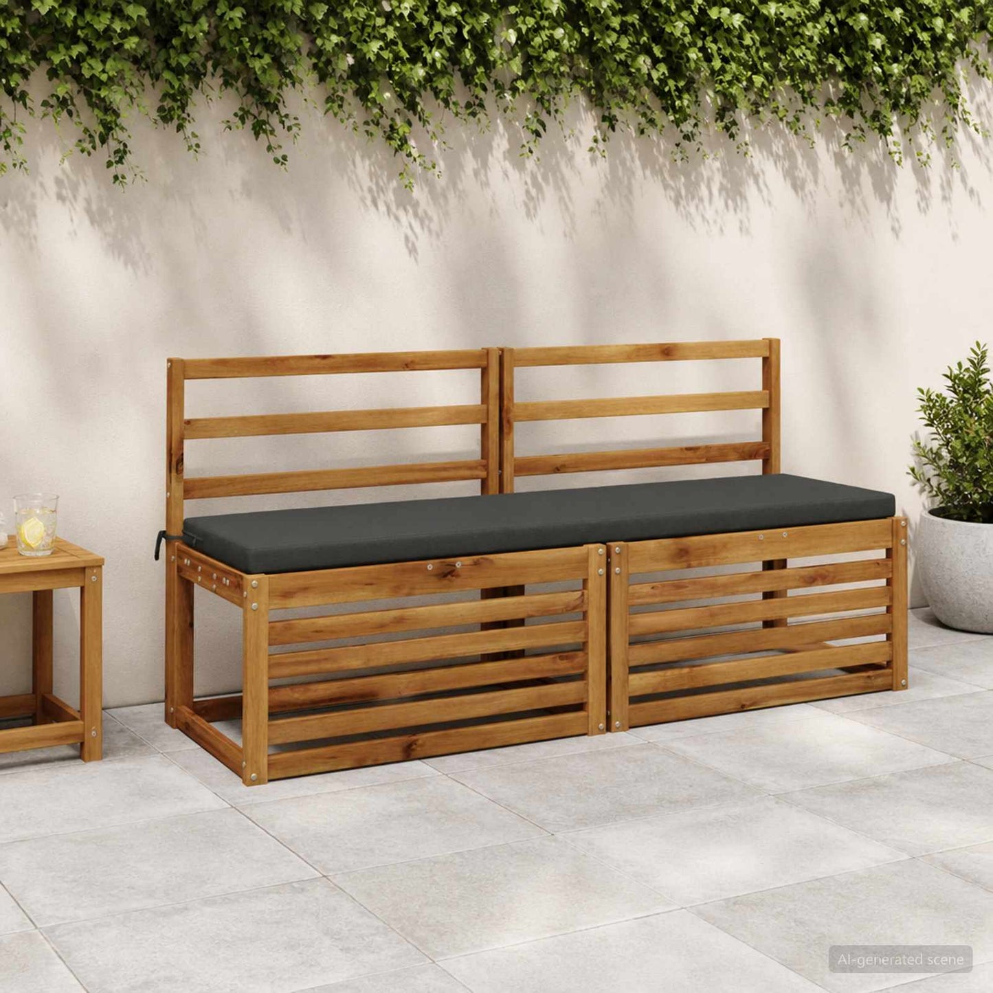 vidaXL Bench Cushion SOEST 100% Polyester Anthracite 150 x 40 x 5 cm