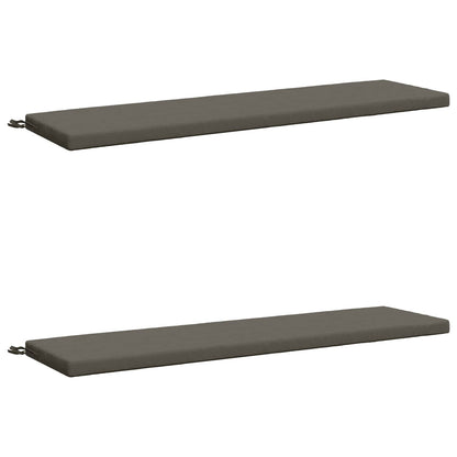 vidaXL 2-Piece Bench Cushions SOEST 2 pcs 100% Polyester Grey