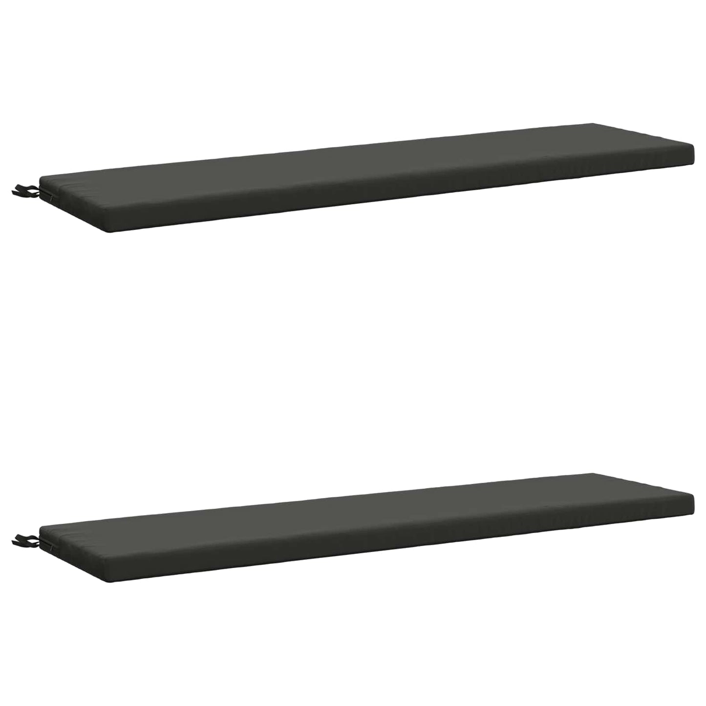 vidaXL 2-Piece Bench Cushions SOEST 2 pcs 100% Polyester Anthracite