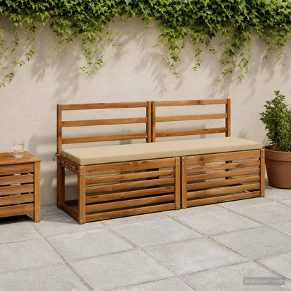 vidaXL 2-Piece Bench Cushions SOEST 2 pcs 100% Polyester Beige