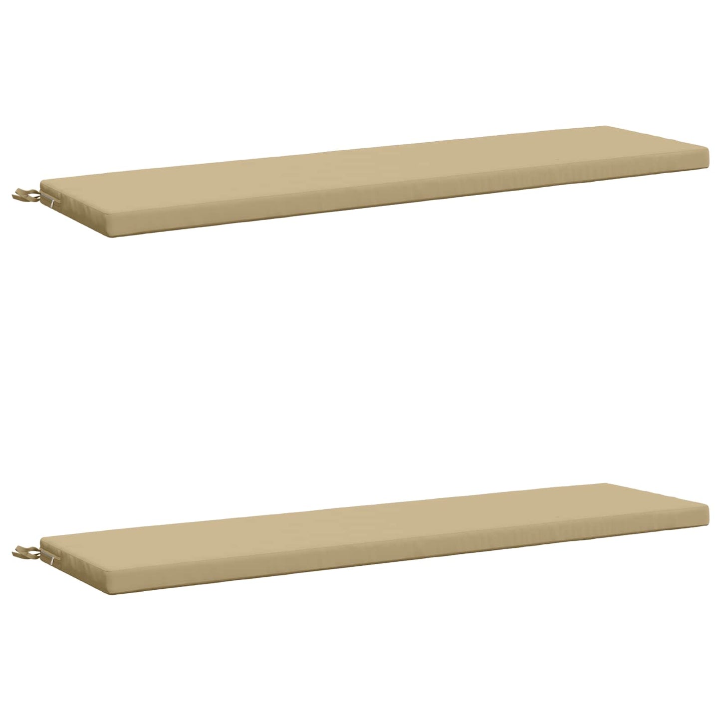 vidaXL 2-Piece Bench Cushions SOEST 2 pcs 100% Polyester Beige