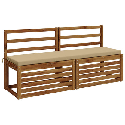 vidaXL 2-Piece Bench Cushions SOEST 2 pcs 100% Polyester Beige