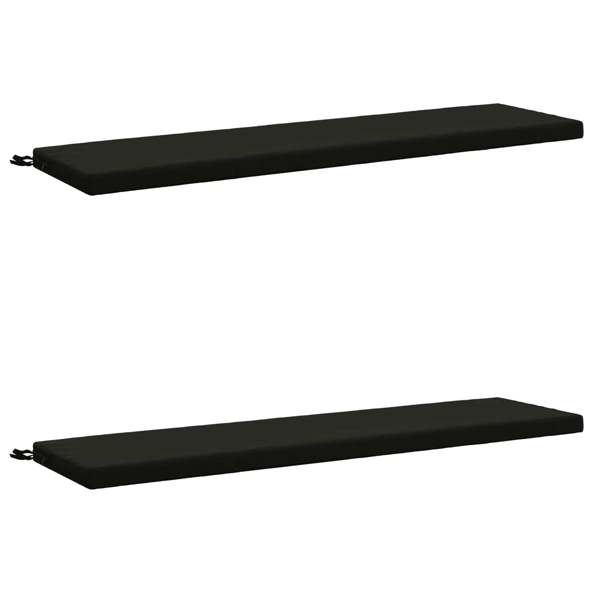 vidaXL 2-Piece Bench Cushions SOEST 2 pcs 100% Polyester Black