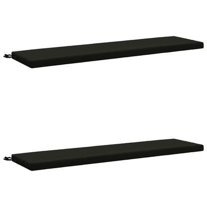 vidaXL 2-Piece Bench Cushions SOEST 2 pcs 100% Polyester Black