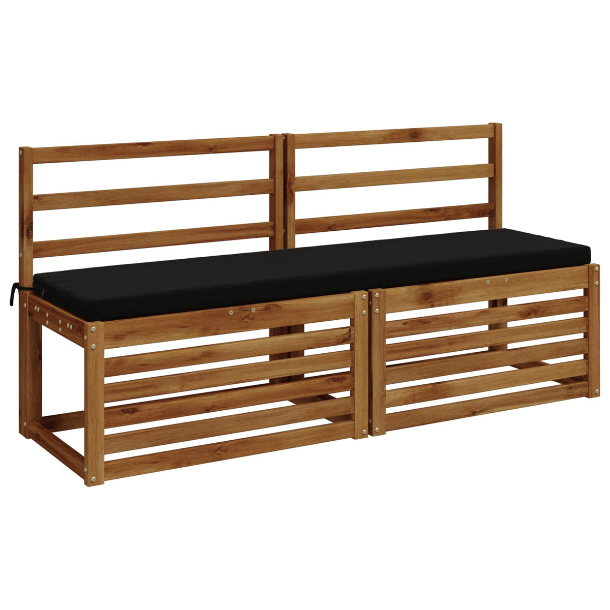 vidaXL 2-Piece Bench Cushions SOEST 2 pcs 100% Polyester Black