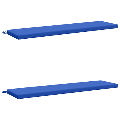 vidaXL 2-Piece Bench Cushions SOEST 2 pcs 100% Polyester Royal Blue