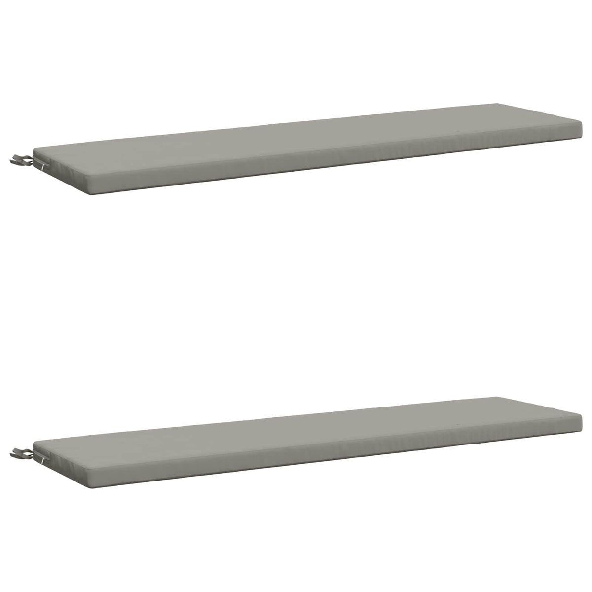vidaXL 2-Piece Bench Cushions SOEST 2 pcs 100% Polyester Grey