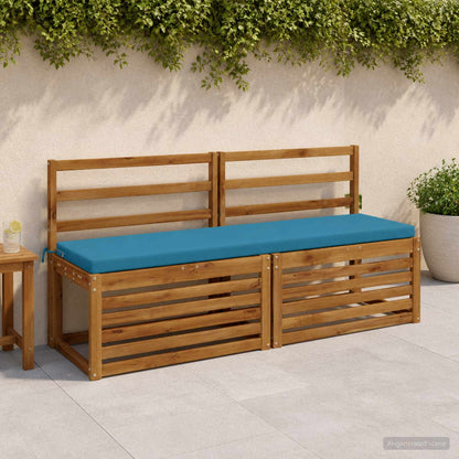 vidaXL 2-Piece Bench Cushions SOEST 2 pcs 100% Polyester Light Blue