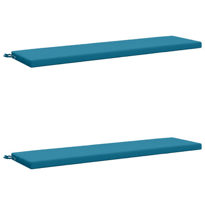 vidaXL 2-Piece Bench Cushions SOEST 2 pcs 100% Polyester Light Blue