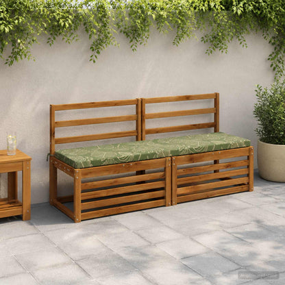 vidaXL 2-Piece Bench Cushions SOEST 2 pcs 100% Polyester Leaf Design