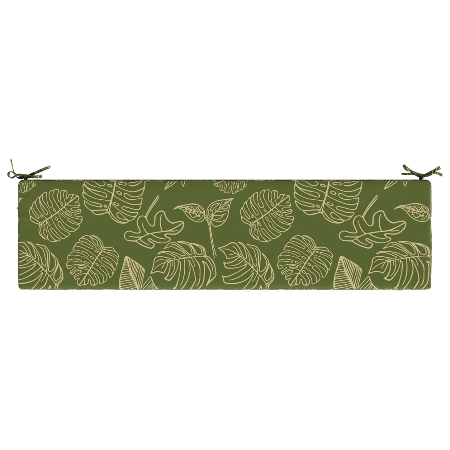 vidaXL Bench Cushion SOEST 100% Polyester Leaf Design 140 x 40 x 5 cm