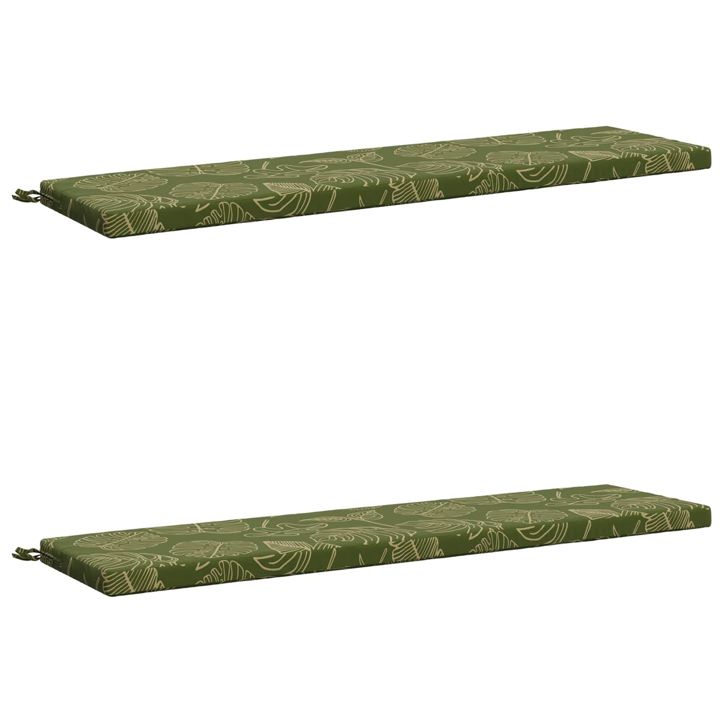 vidaXL 2-Piece Bench Cushions SOEST 2 pcs 100% Polyester Leaf Design