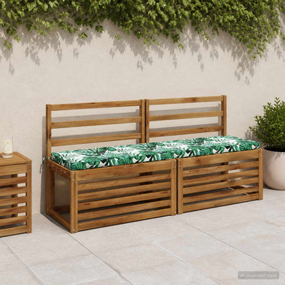 vidaXL 2-Piece Bench Cushions SOEST 2 pcs 100% Polyester Leaf Pattern