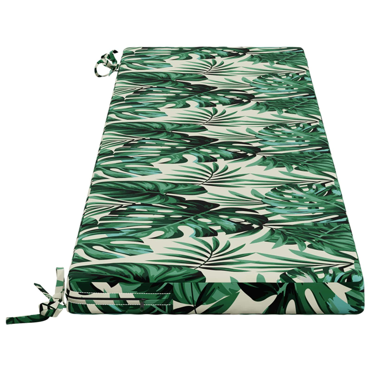 vidaXL Bench Cushion SOEST 100% Polyester Leaf Pattern 140 x 40 x 5 cm