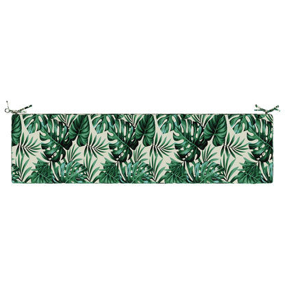 vidaXL Bench Cushion SOEST 100% Polyester Leaf Pattern 140 x 40 x 5 cm