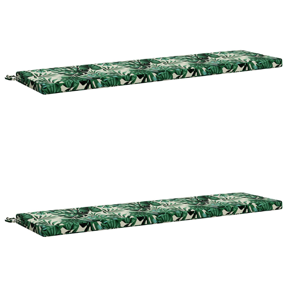 vidaXL Bench Cushions SOEST 2 pcs 100% Polyester Leaf Pattern
