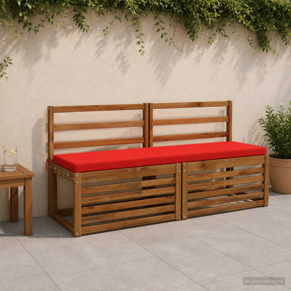 vidaXL 2-Piece Bench Cushions SOEST 2 pcs 100% Polyester Red
