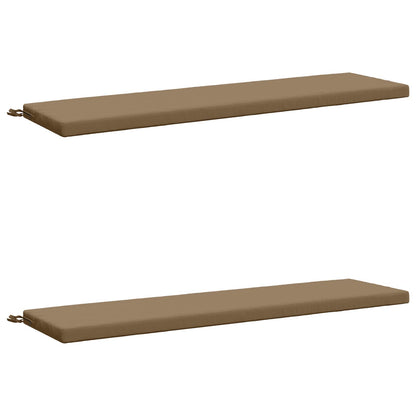 vidaXL 2-Piece Bench Cushions SOEST 2 pcs 100% Polyester Taupe