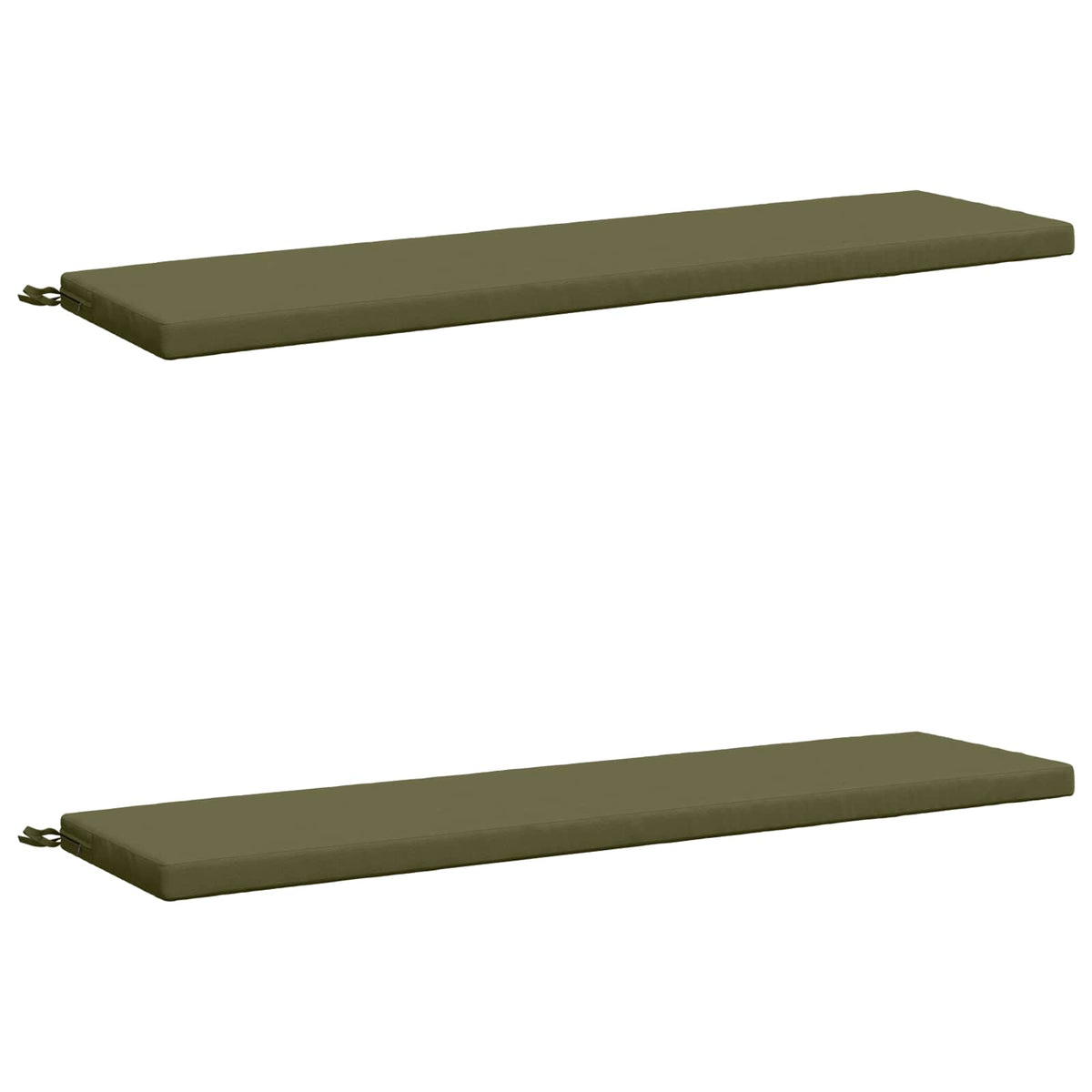 vidaXL 2-Piece Bench Cushions SOEST 2 pcs 100% Polyester Olive Green
