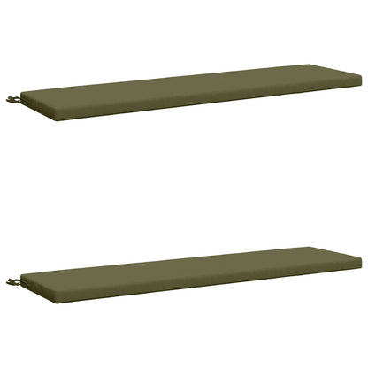 vidaXL 2-Piece Bench Cushions SOEST 2 pcs 100% Polyester Olive Green