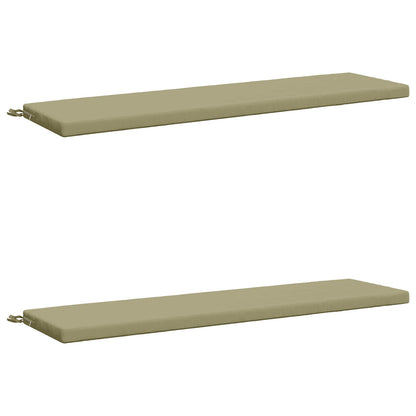 vidaXL 2-Piece Bench Cushions SOEST 2 pcs 100% Polyester Light Green