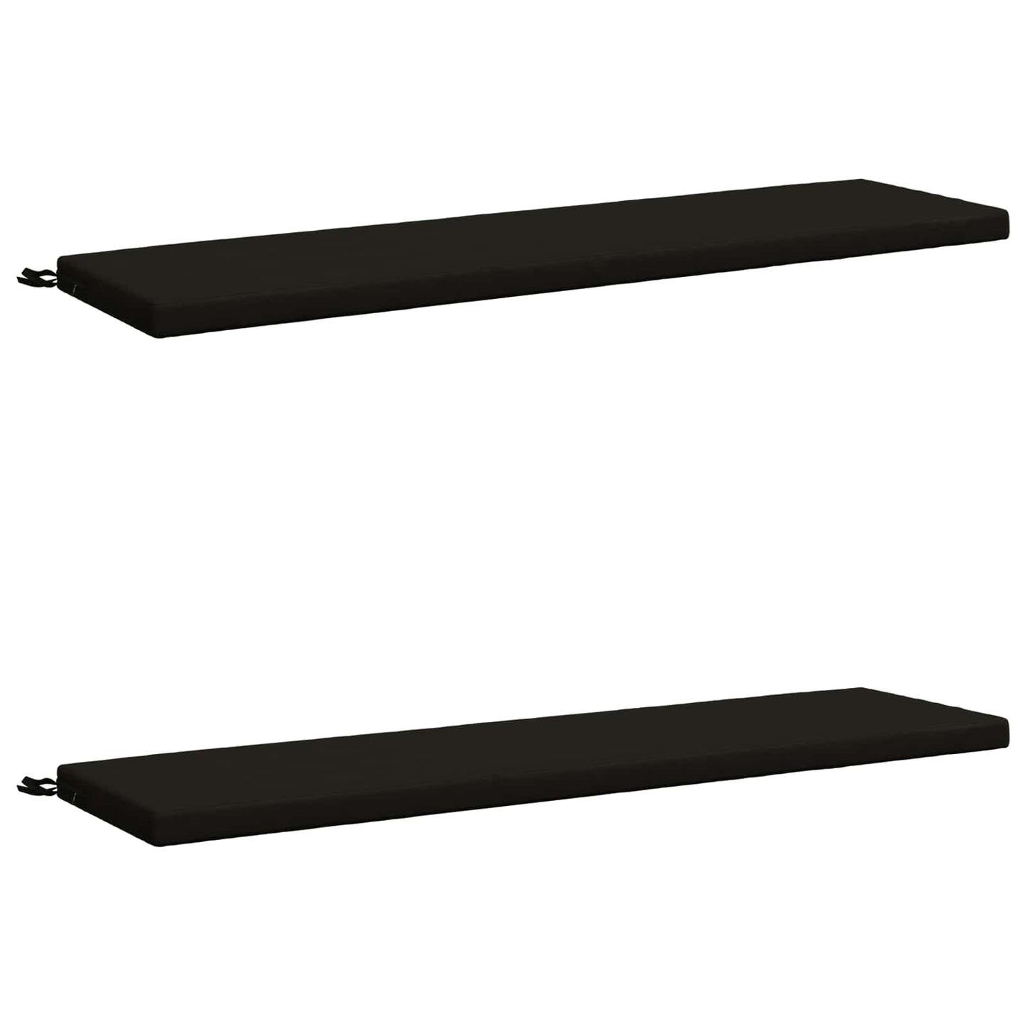 vidaXL 2-Piece Bench Cushions SOEST 2 pcs 100% Polyester Black