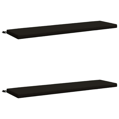 vidaXL 2-Piece Bench Cushions SOEST 2 pcs 100% Polyester Black