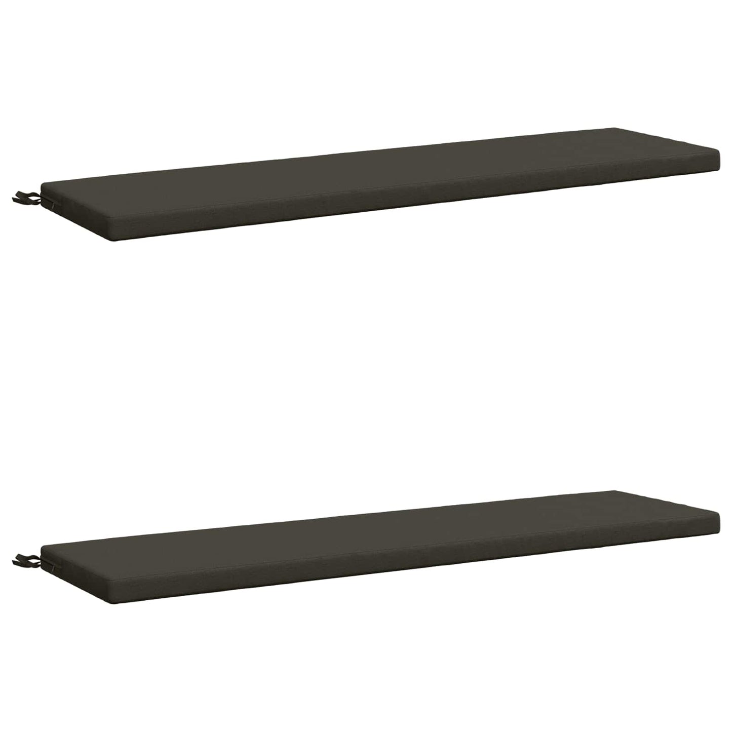 vidaXL 2-Piece Bench Cushions SOEST 2 pcs 100% Polyester Anthracite