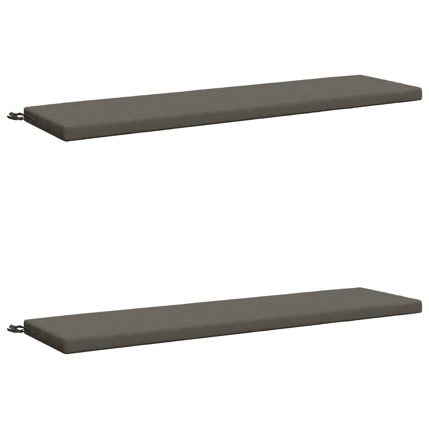 vidaXL 2-Piece Bench Cushions SOEST 2 pcs 100% Polyester Grey
