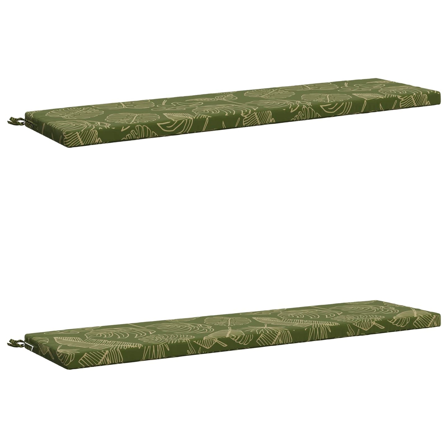 vidaXL 2-Piece Bench Cushions SOEST 2 pcs 100% Polyester Leaf Design
